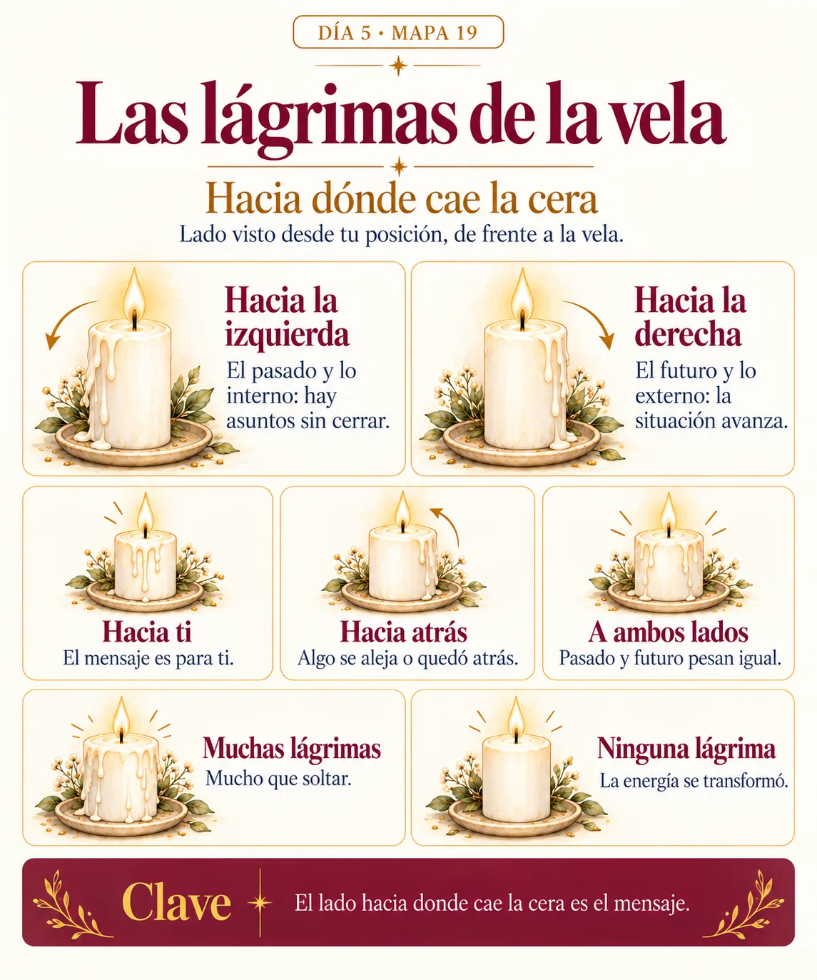 Mapa comparativo de la cera y las lágrimas